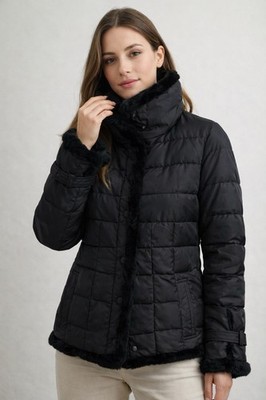MAX MARA Weekend Fur Feather Down Puffer Jacket Au 10 M Maxmara Black Quilted