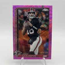 Topps 2025  Chrome Pink Wave Prizm Kirk Cousins Falcons #13 /250 Serial Numbered