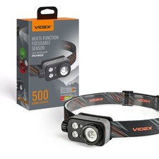 LED Stirnlampe Wiederaufladbar VIDEX H046Z 500Lm Grün- Rotlicht Sensor 12Modi