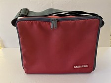 VTG Case Logic 30 22 4 dbl CD Red Nylon Zipper Storage Carrying Case w/Strap