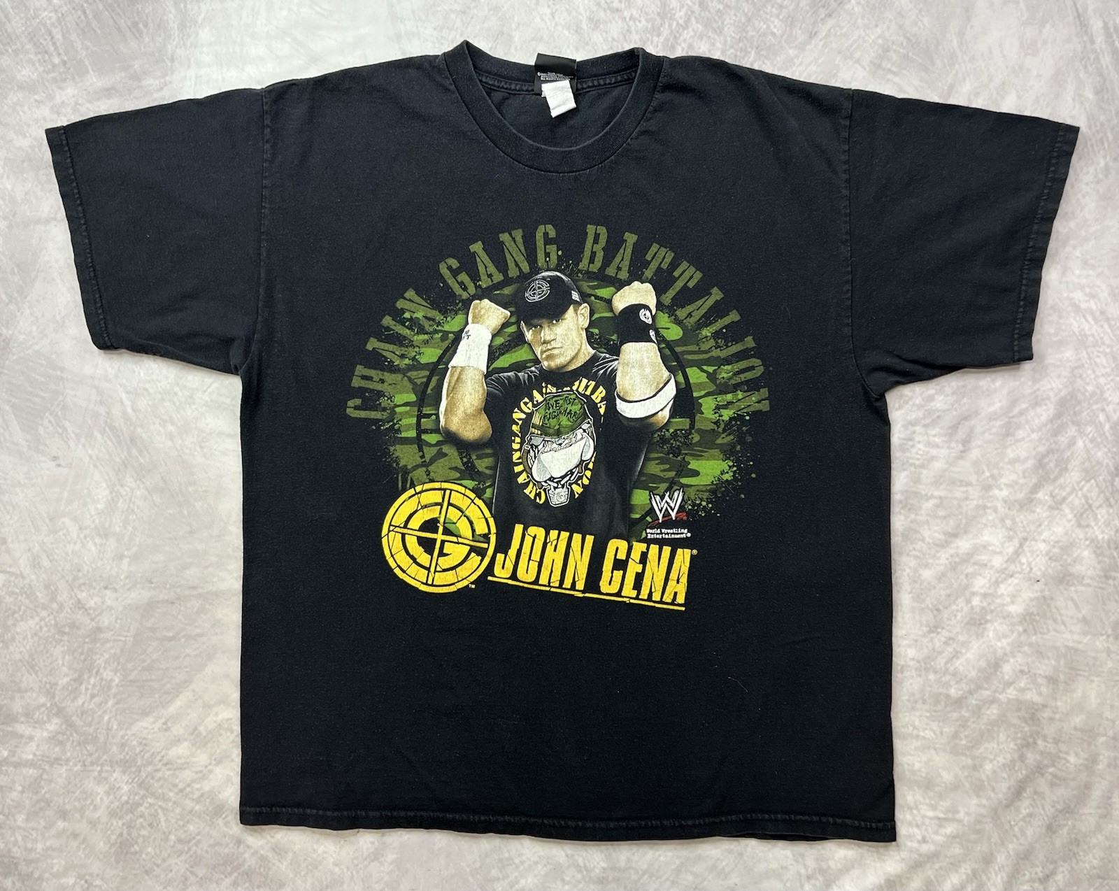 Vintage 2007 WWE John Cena Shirt Mens Size XL Chain Gang Battalion