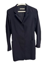 Jil Sander 4US 34 Womens Navy Blue Blazer Jacket Wool Lightweight Career Work