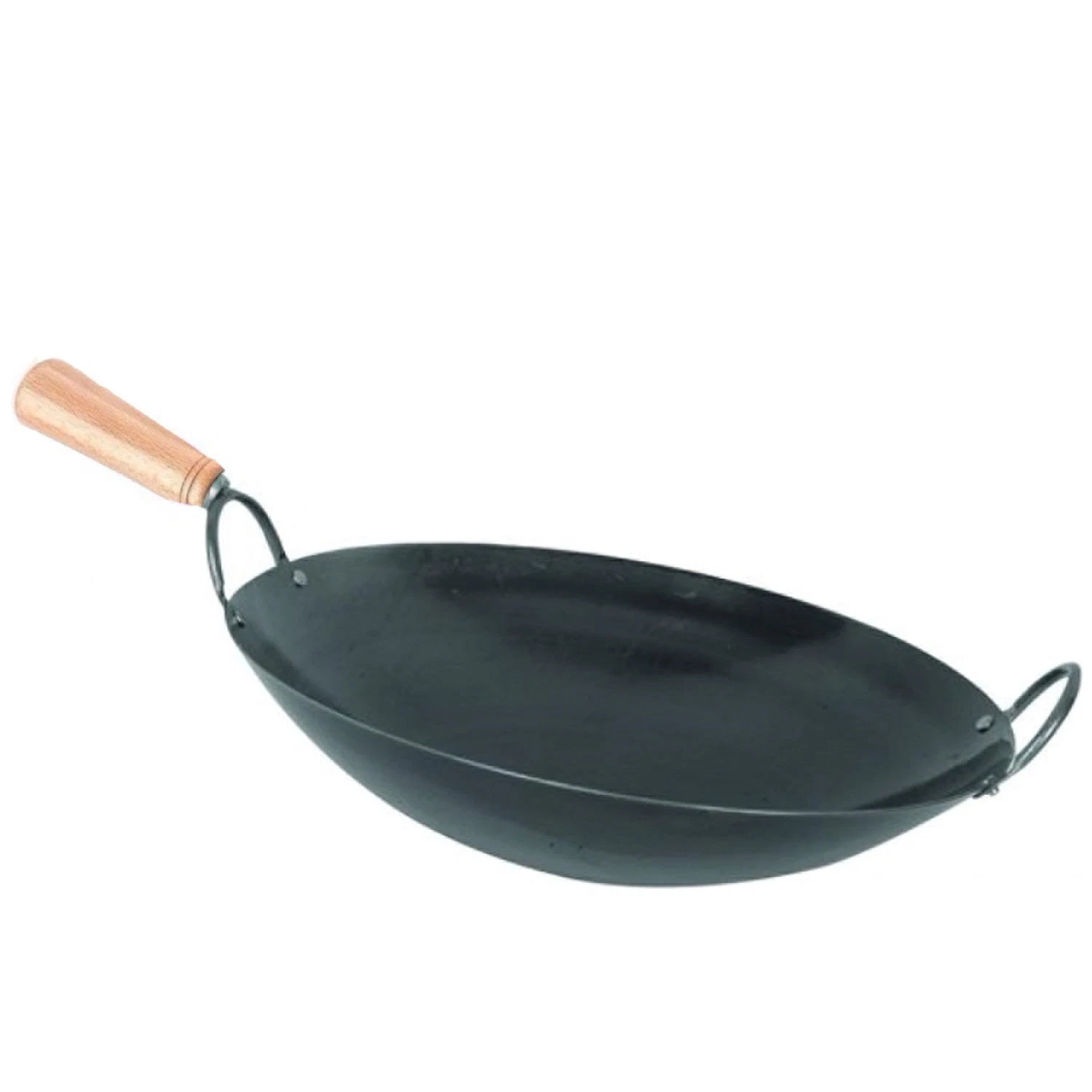 16" BLACK CARBON STEEL WOK
