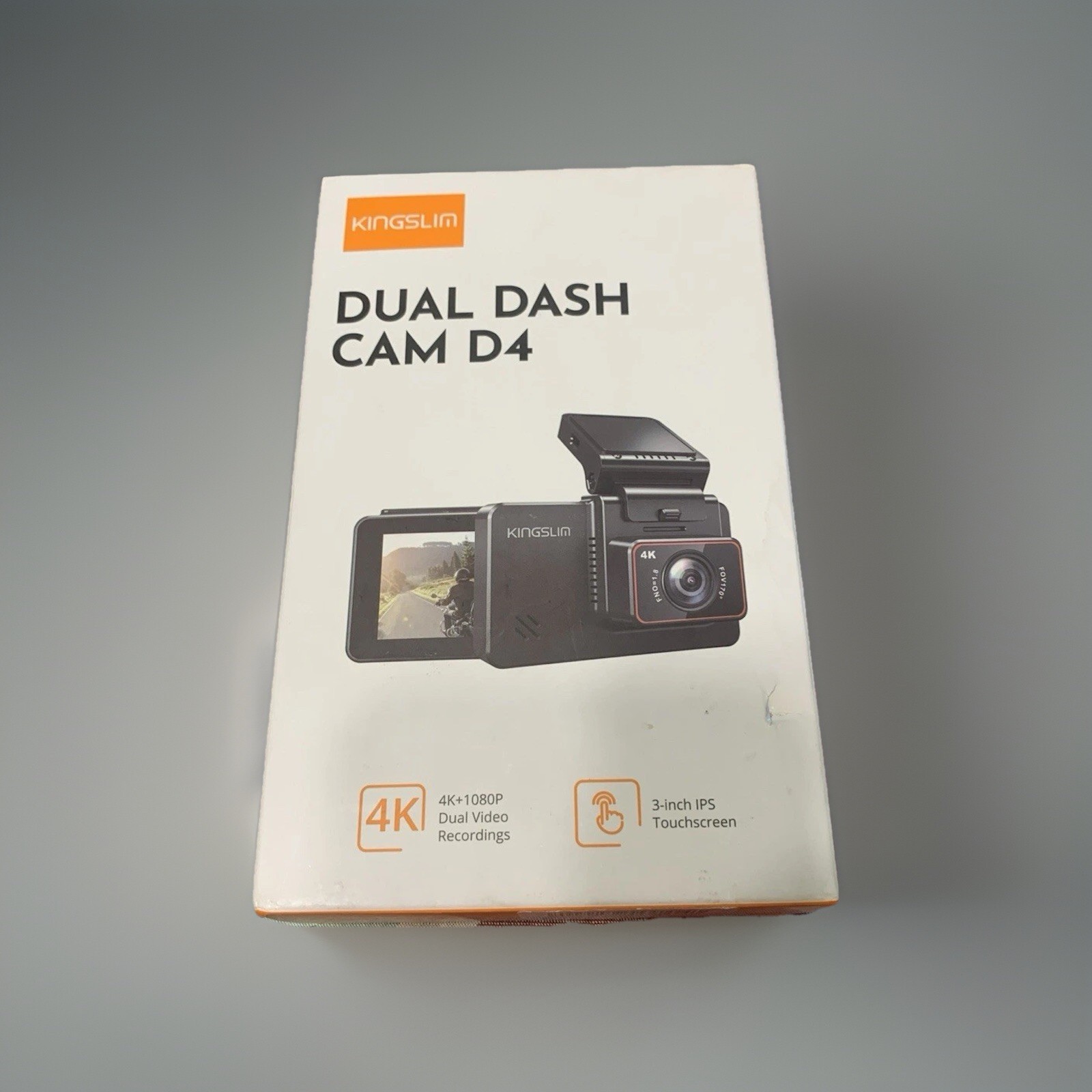 Kingslim Dual Dash Cam D4 4K with Built-in WiFi GPS