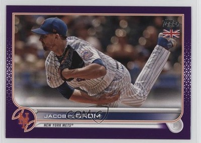 2022 Topps UK Edition Purple 4/50 Jacob deGrom #122 0nr3