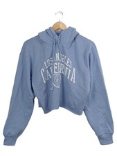 Hollister Damen Cropped Kapuzenpullover Los Angeles California Gr. M Blau
