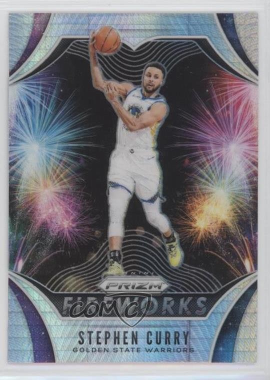2019-20 Panini Prizm Fireworks Hyper Prizm Stephen Curry #3 pe8