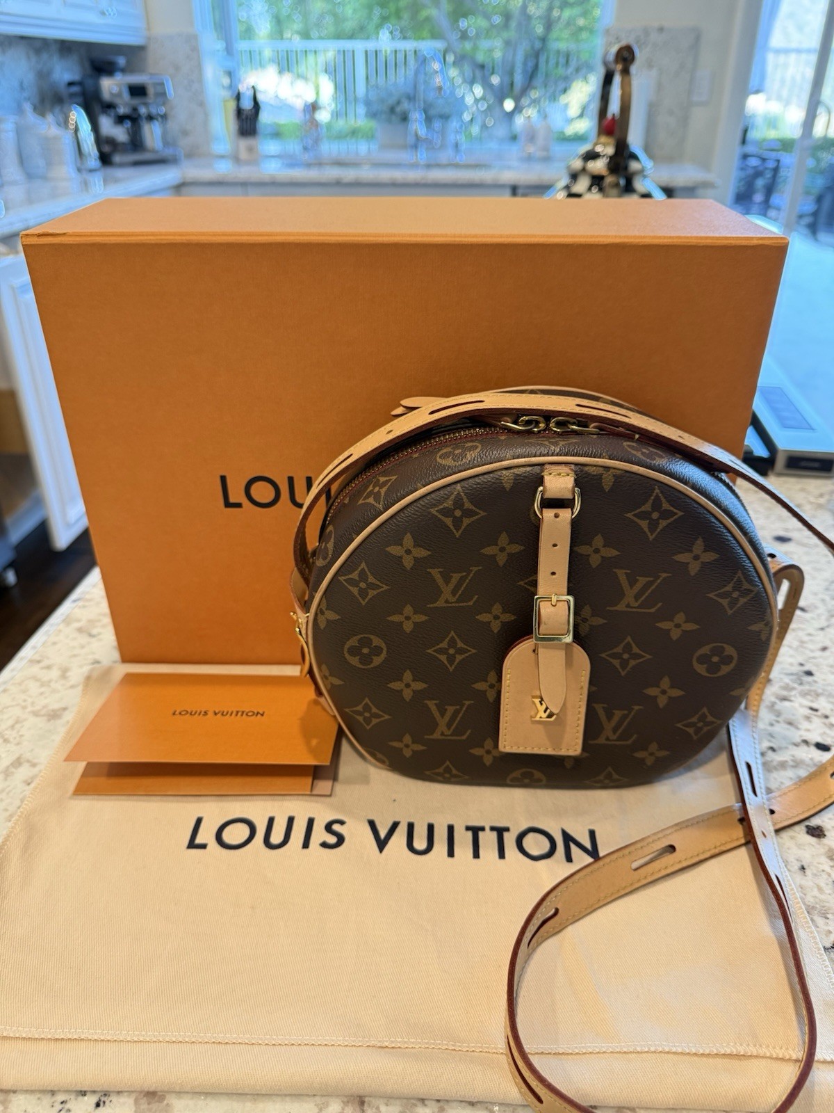 Louis Vuitton Boite Chapeau Souple MM Crossbody Bag Brown Monogram Canvas