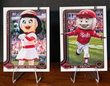  2025 Topps Series 1 Celebration Mascot Mr Red/Rosie Red Cincinnati, M-7, M-23