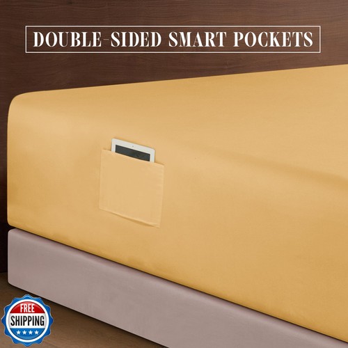 Elegant Comfort 1500 Premium Quality 6-Piece Bed Sheet Set - 18-24 Inch Extra - Picture 5 of 5