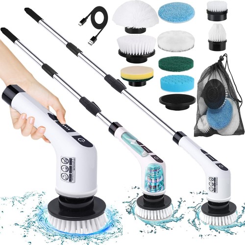 Electric Spin Scrubber,Cordless Cleaning Brush 9-in-1Replaceable Brush Head,2...