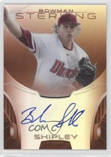 2013 Bowman Sterling Prospect Orange Refractor 12/75 Braden Shipley Auto fm0