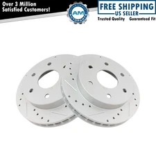 Performance Disc Brake Rotor Drilled & Slotted Front G-Coated Pair