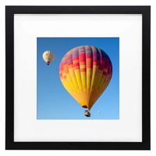 Golden State Art, 12x12 Frame, Made of Solid Wood And Tempered Glass- White Mat