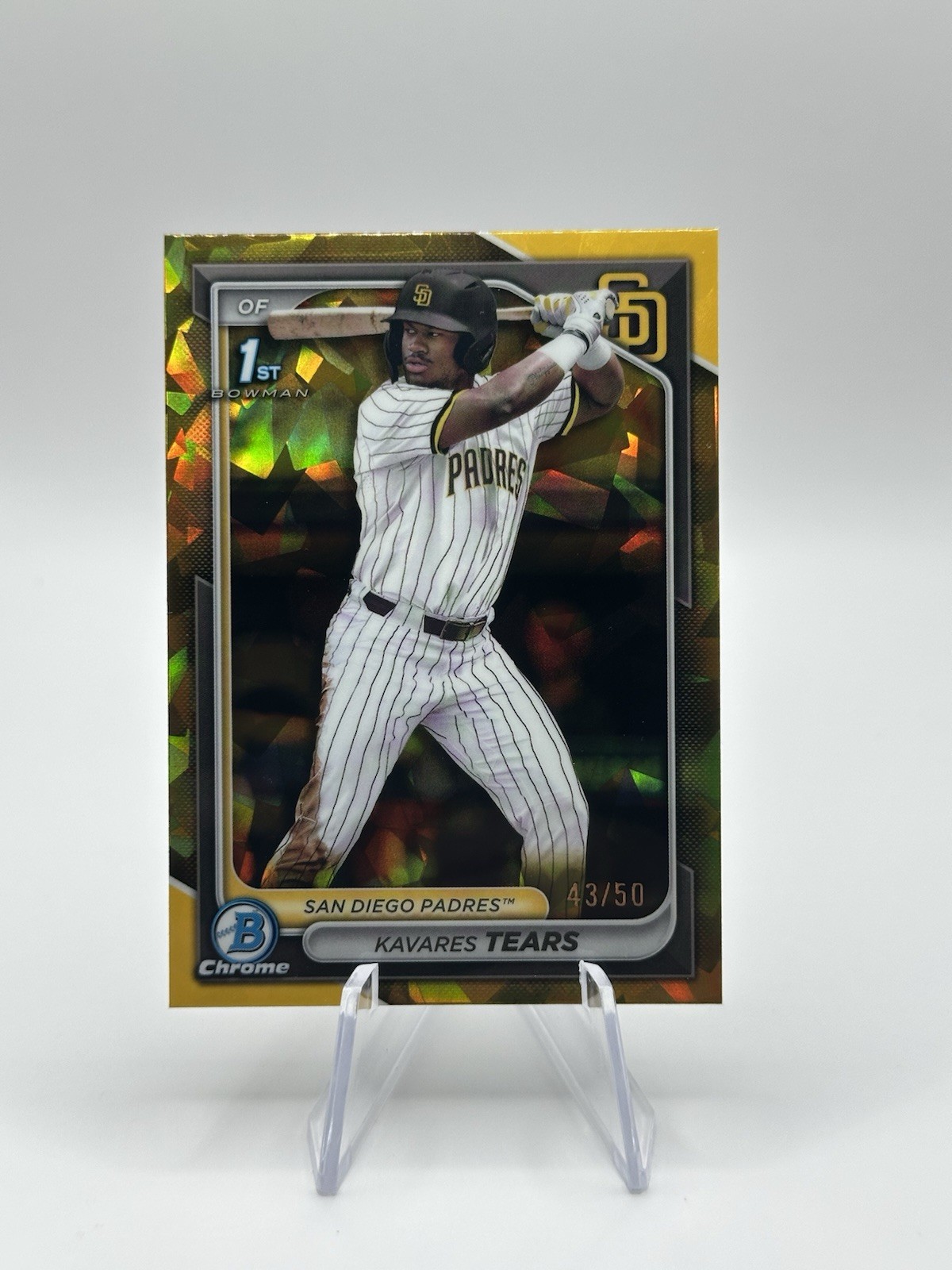 2024 Bowman Chrome Sapphire Kavares Tears 1st Bowman Gold /50