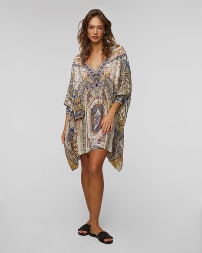 CAMILLA Make Me Your Mosaic Short Kaftan With Cuff One Size RRP $599