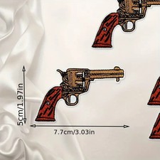 1-piece Western Cowboy Style Iron-On patch 3 1/2 x 2 1/8 inch FREE SHIPPING