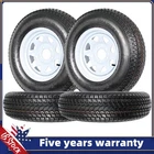 4 Pack ST205/75D14 5 Lug On 4.5" Trailer Tires on Rim 14" Rims Load Range C T