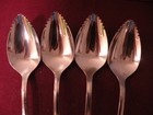 Set Of 4 ROYAL FLUTE Fruit Orange Spoons Oneida Community Stainless Flatware 6"