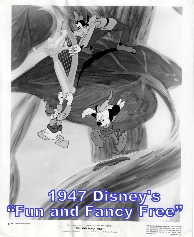 1947 DISNEY CARTOON-VINTAGE ORIGINAL STILL 8X10 STILL-"FUN & FANCY FREE" CAPTION