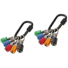 2 Sets Portable Bit Holder Key Chain, Keychain Screwdriver Holders