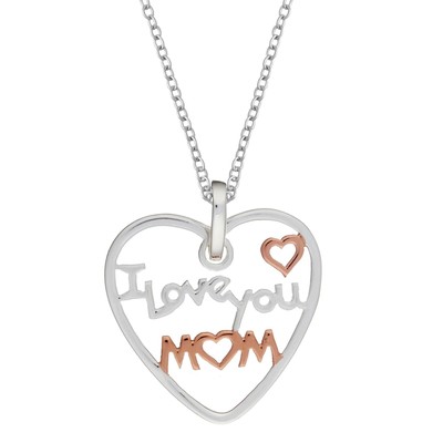 Silverly Collana Donna Con Ciondolo Tondo Foglie In Argento 925 E Oro 14K - Lunghezza 46 Cm