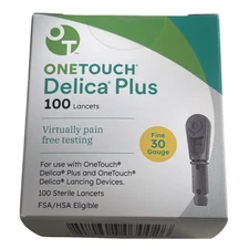 OneTouch Delica Plus 30 Gauge Lancets 100 ct Sterile Diabetes Testing Exp 05/29