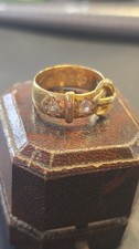 Antique Diamond Gypsy Ring 18ct Yellow Gold Hallmarked  A Fabulous period Ring 