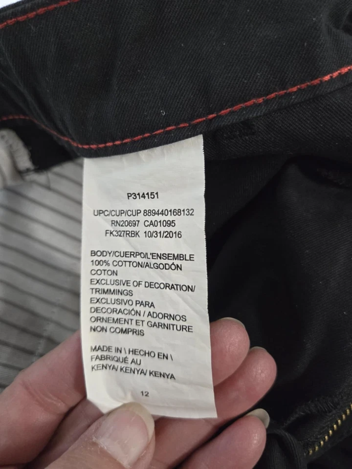 Falda Vaquera Ft. Woth Texas Dickies Negra 6 Bolsillos Talla 12 Foto 2 de 4