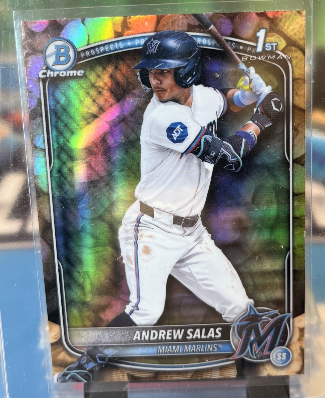 2025 Bowman Chrome - Prospects Andrew Salas, #BCP-156 Peanuts Refractor (RC)