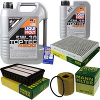 Mann Inspektionspaket 6L Liqui Moly Top Tec 5W-30 FüR Mitsubishi Outlander II