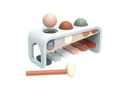 Speedy Monkey Tap Tap Xylophone   Vibrant Wooden Xylo Bench with 3 Balls,