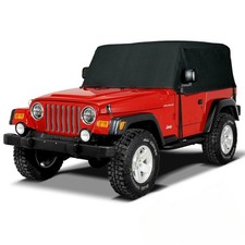 Waterproof Car Cover Outdoor Zipper For Jeep Wrangler Cj Yj Tj Jk 1997-2006
