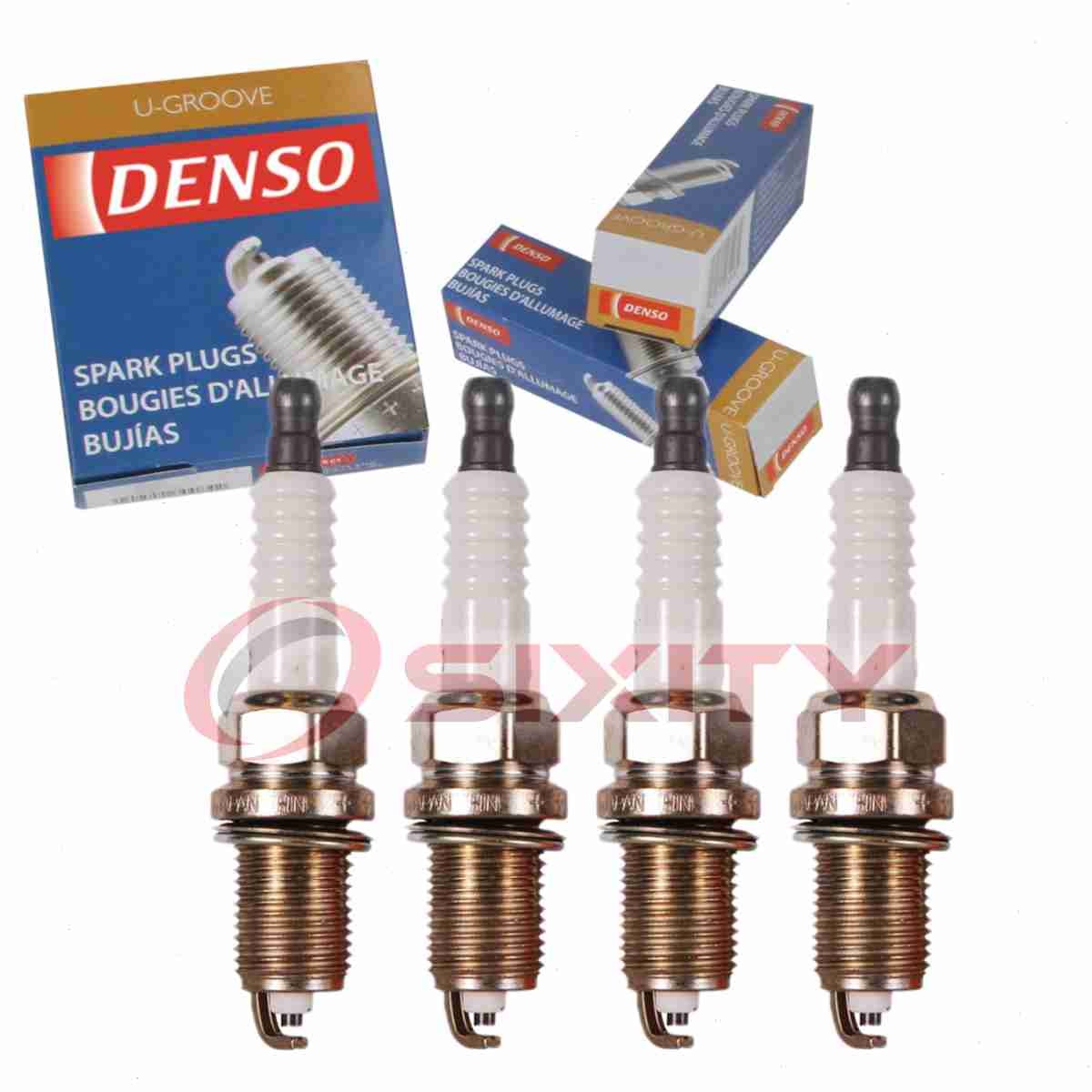 4 pc Denso Standard U-Groove Spark Plugs for 2003-2008 Toyota Matrix 1.8L L4 ct