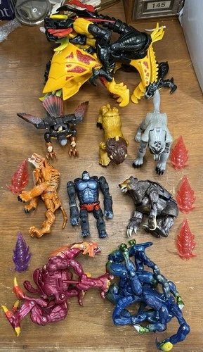 Vintage Transformers Animorphs Lot 1999 Action Figure Toys Mostly Complete