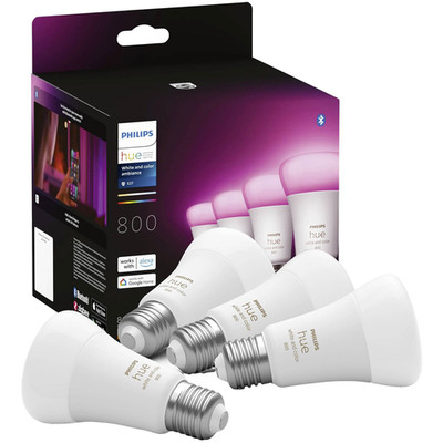 Philips 871951432840200 Hue LED Leuchtmittel 4er Pack 16M Farben E27 Bluetooth