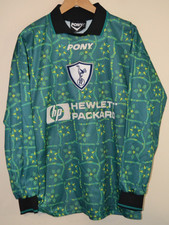 Vtg Tottenham Hotspur 1996-1997 Pony Hewlett Packard GK Shirt Mens Medium
