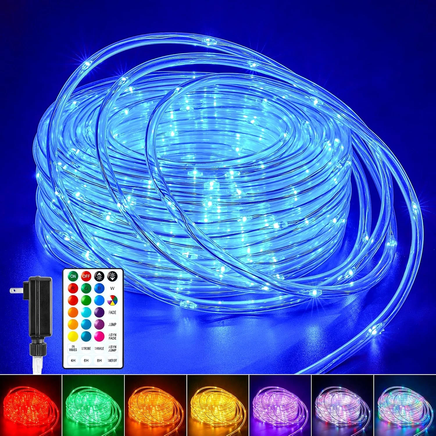 72 Ft Color Changing LED String Lights - 16 Colors for Outdoor & Indoor Decor