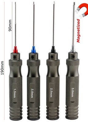 HRP Power Hobby Pro Series Magnetized Hex Tool Set Metric 1.5 2.0 2.5