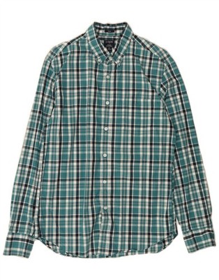 J. CREW Herren Flex Slim Hemd Medium grün kariert Baumwolle JC09