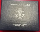 2010-W Proof $1 American Silver Eagle Box, OGP & COA