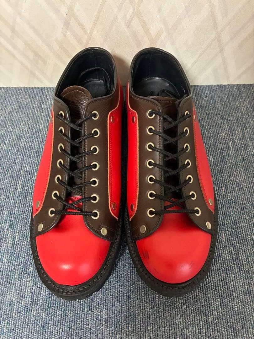 evisu ブーツ Men 7.0US EVISU Men Shoes Yamane Color Monkey Boots Red Brown JPN