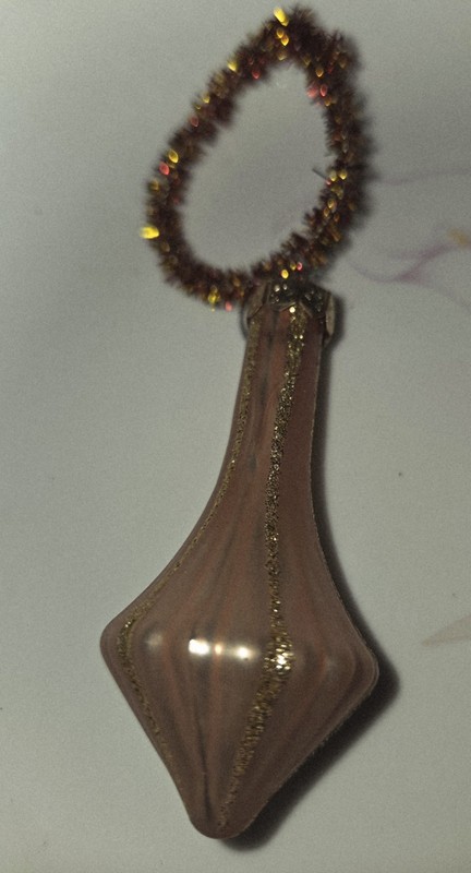Vintage 3" Pink  Glass Christmas Ornament