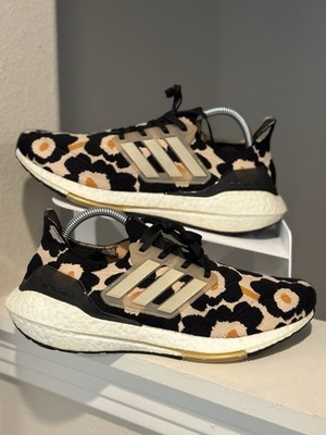 Adidas UltraBoost 21 X Marimekko Black Gold Running Shoes HO1087