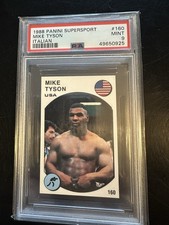 1988 Panini 160 Mike Tyson RARE Italian w Supersport Back PSA 9 POP 5 Highest