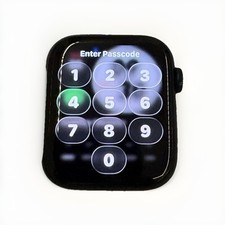 Apple Watch SE 3 44mm Black Aluminum Case Black Silicone Band GPS Bluetooth