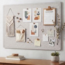 Bulletin Board 24" x 16" Foldable Felt Notice Pin Board Wall Decorative