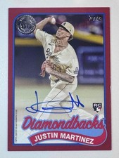 2024 Topps Baseball 1989 Red Retro Autograph #89BA-JMAZ JUSTIN MARTINEZ 7/25