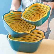 12-Pack, Reusable Double-Layer Plastic Filter Screen Basket