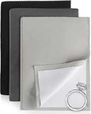 3PCS Jewelry Cleaning Cloth, 10'' X 12'' Silver Polishing , 100 Cotton Jewelry